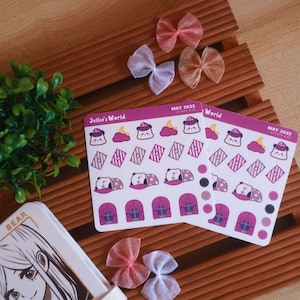 Demiseksueel vlag Sweet Dreams plannerstickers - LGBT schattige panda - mini Bujo/Bullet Journal plannerstickers - mat/glanzend