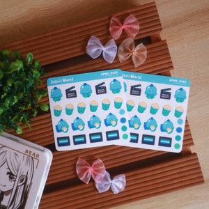 Pegatinas para planificador de noche de cine con bandera de MLM gay - Lindas medusas LGBT - Pegatinas para planificador de minibujo/bullet journal - Mate/brillante