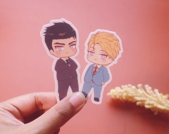 Chibi Sticker Set - Yaoi/BL Manhwa - Ahjuicy - Waterproof Glossy Laptop Decal Stickers