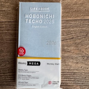 ほぼ日weeksメガ 2026 - ストロベリーミルク/イエロー/スカイミスト/ピオニーパープル - 英語/日本語 - ジェリーのジャーナリングキット