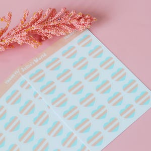 Trans Flagge Herzen Planer Aufkleber - Pastell LGBT Nette Trans Aufkleber - Mini Bujo/Bullet Journal Planer Aufkleber - Matt/Glänzend