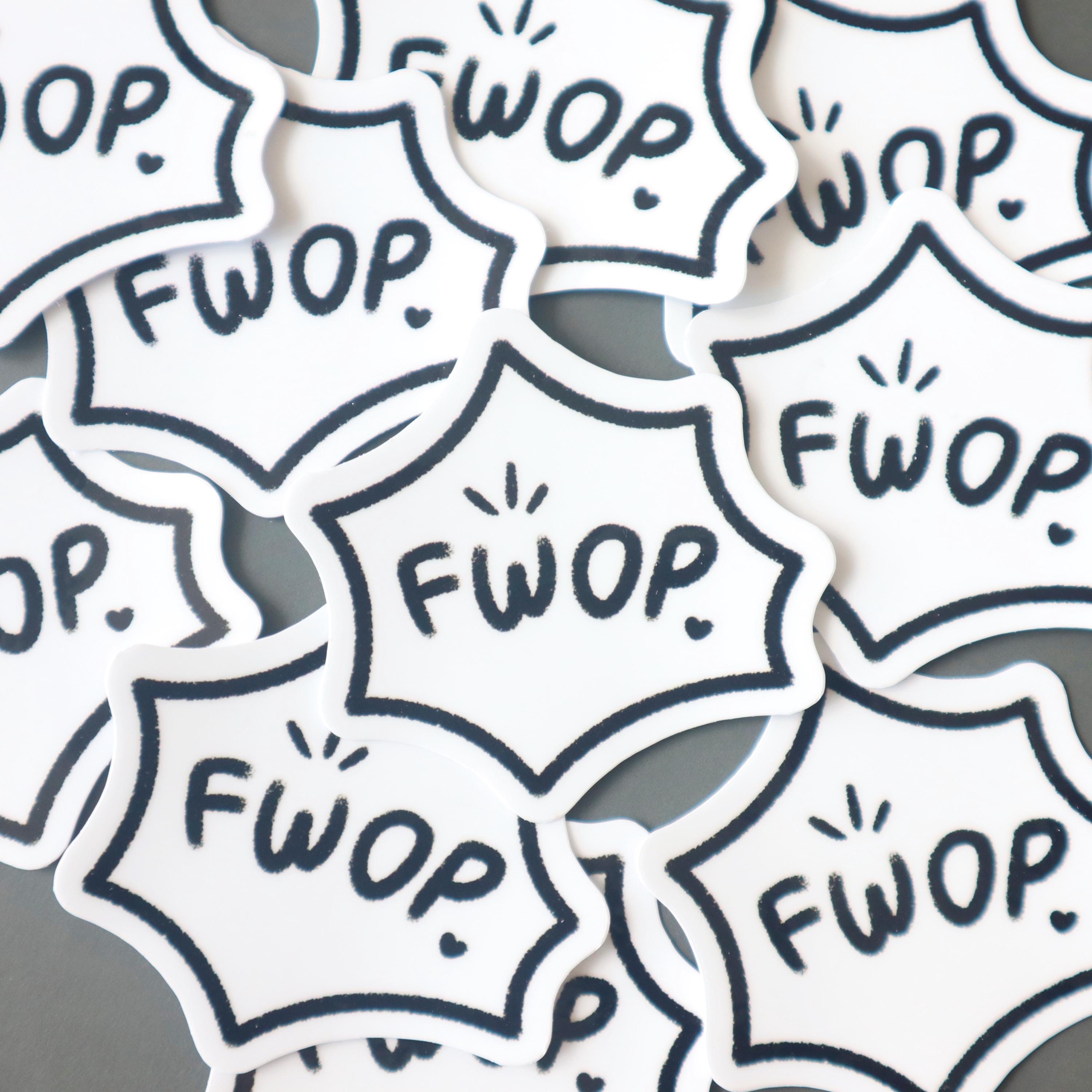 Manga/Manhwa Sound Effects Sticker Set - Yaoi/BL Slurp Thrust Fwop Suck - Waterproof Glossy Laptop Decal Stickers
