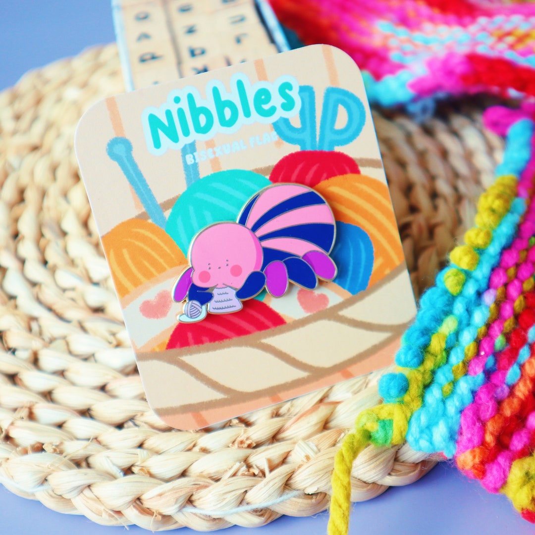 Subtle Bi Patch Bisexual Flag Enamel Pin - Subtle LGBT Bi Mascot - Kawaii Blue Purple ...