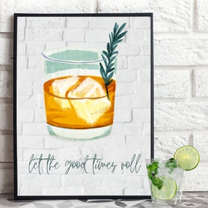 Bar Cart Art, Lady Cocktails, Coastal Grandmother vibe, Fun Wall Art, Digitale Download kunst
