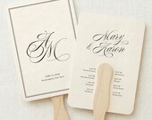 Wedding Fan Program Template, Editable Ceremony Timeline Fan, Printable Order of Events Fan, W21