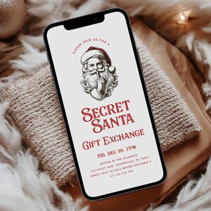 Wichtel-Geschenk-Börse, Einladung Vorlage, Wichtel-Digital-Einladung, Weihnachts-Wichtel-Weihnachtsfeier, Sofort-Download