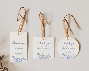 Modern Wedding Thank You Tag Template, Handwritten Wedding Favor Tag, Hand Drawn Gift Tag, Wedding Guest Gift,Whimsical,Instant Download W04