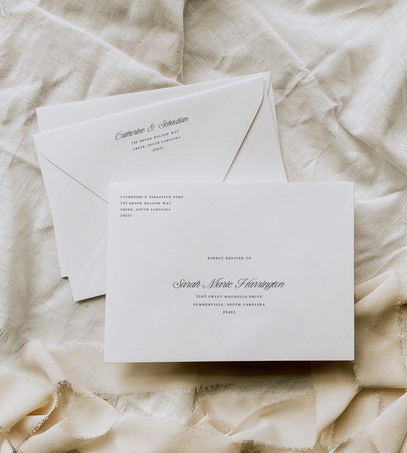 Envelope Addressing Template, Modern Printable Envelope Address ...