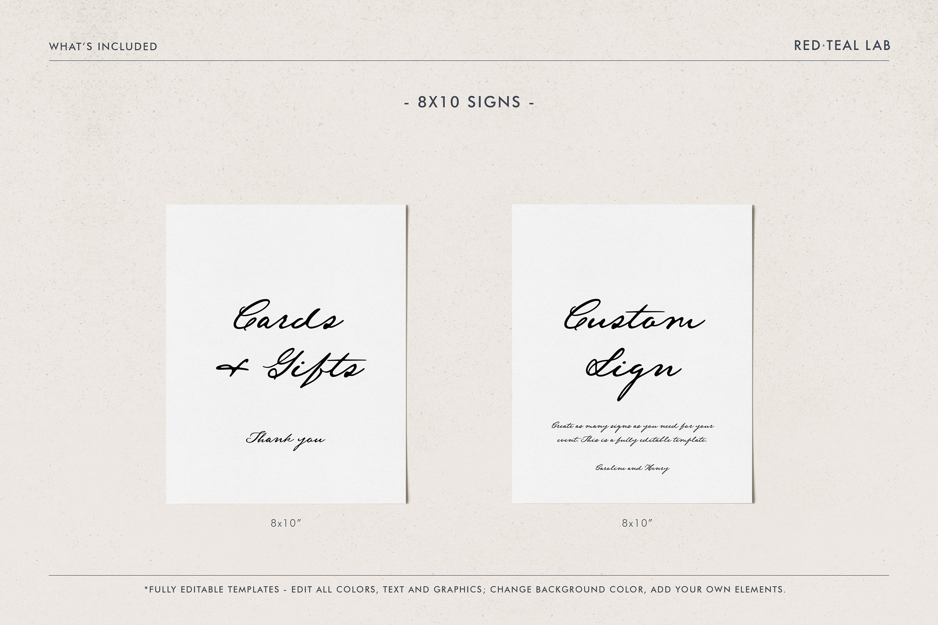 Handwritten Wedding Cards & Gifts Sign Template, Wedding Signage ...