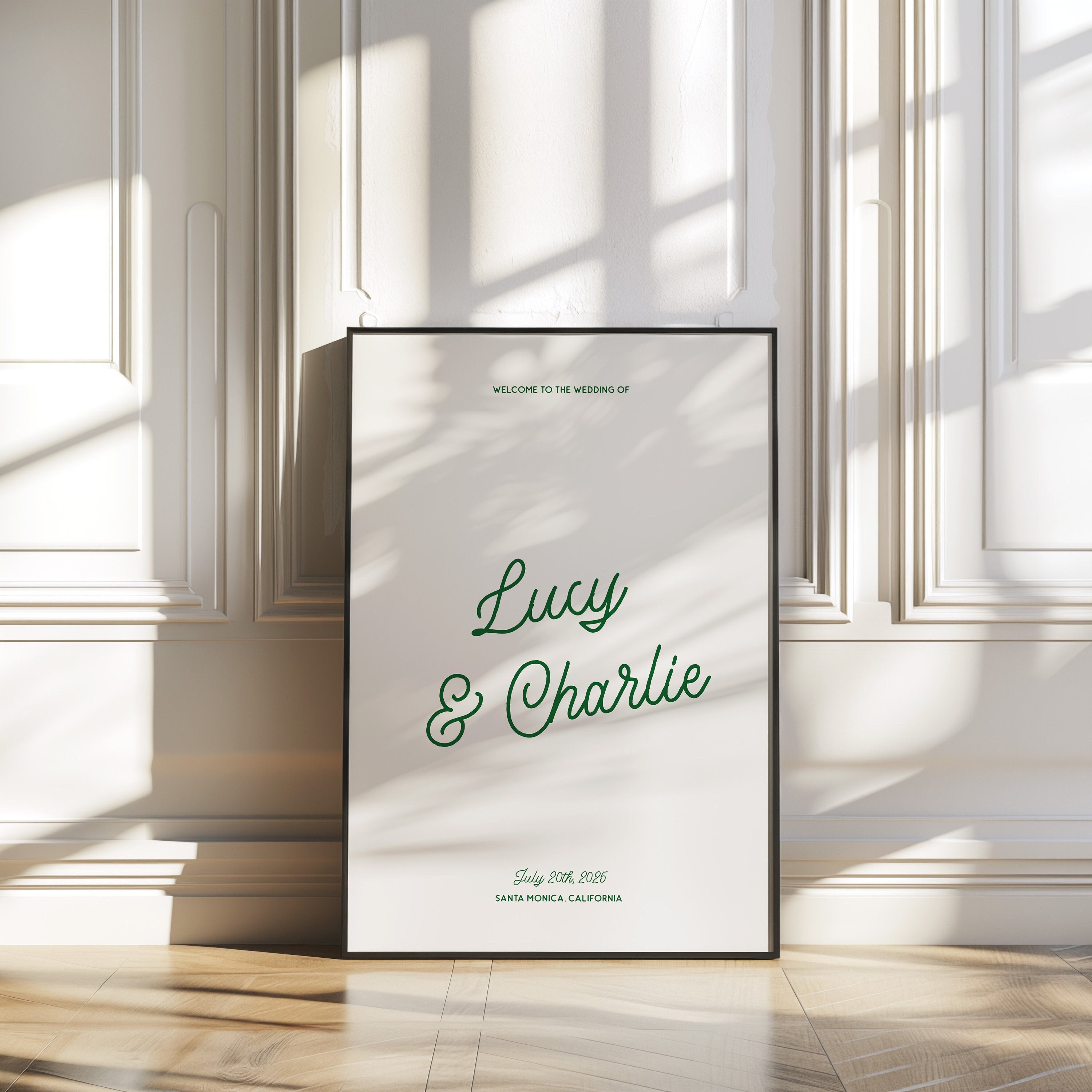 Modern Wedding Welcome Sign Template, Bold Welcome Sign, Retro Wedding ...