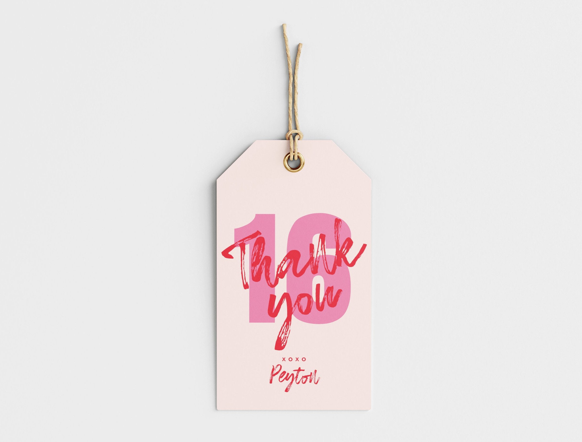 Sweet Sixteen Gift Tag Template, Sweet Sixteen Favor Tags, Girl Sweet ...