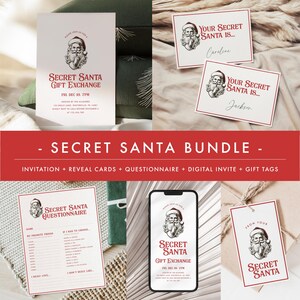 Wichtel Bundle zum Selbstdrucken, Wichtel Vorlagen, Wichtel für Arbeit, Wichtel Fragebogen, Karten aufdecken, Sofort Download