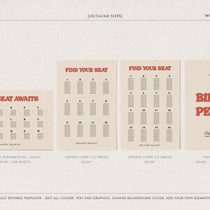 Modern Wedding Reception Bundle Templates, On The Day Wedding Bundle, Wedding Signage, Retro Wedding Day Bundle, Handwritten Wedding, W09 bild 7