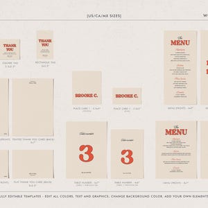 Modern Wedding Reception Bundle Templates, On The Day Wedding Bundle, Wedding Signage, Retro Wedding Day Bundle, Handwritten Wedding, W09 bild 5
