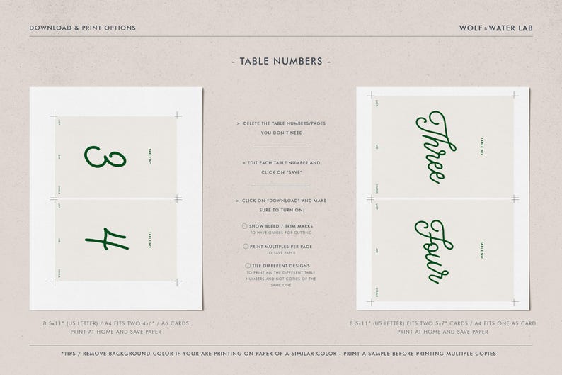 Modern Wedding Table Number Template, Retro Table Number, Colorful ...