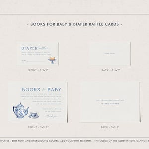 Teacup Raffle Tea Party Baby Shower Invitation Template, Baby Shower Bundle, Tea With ...