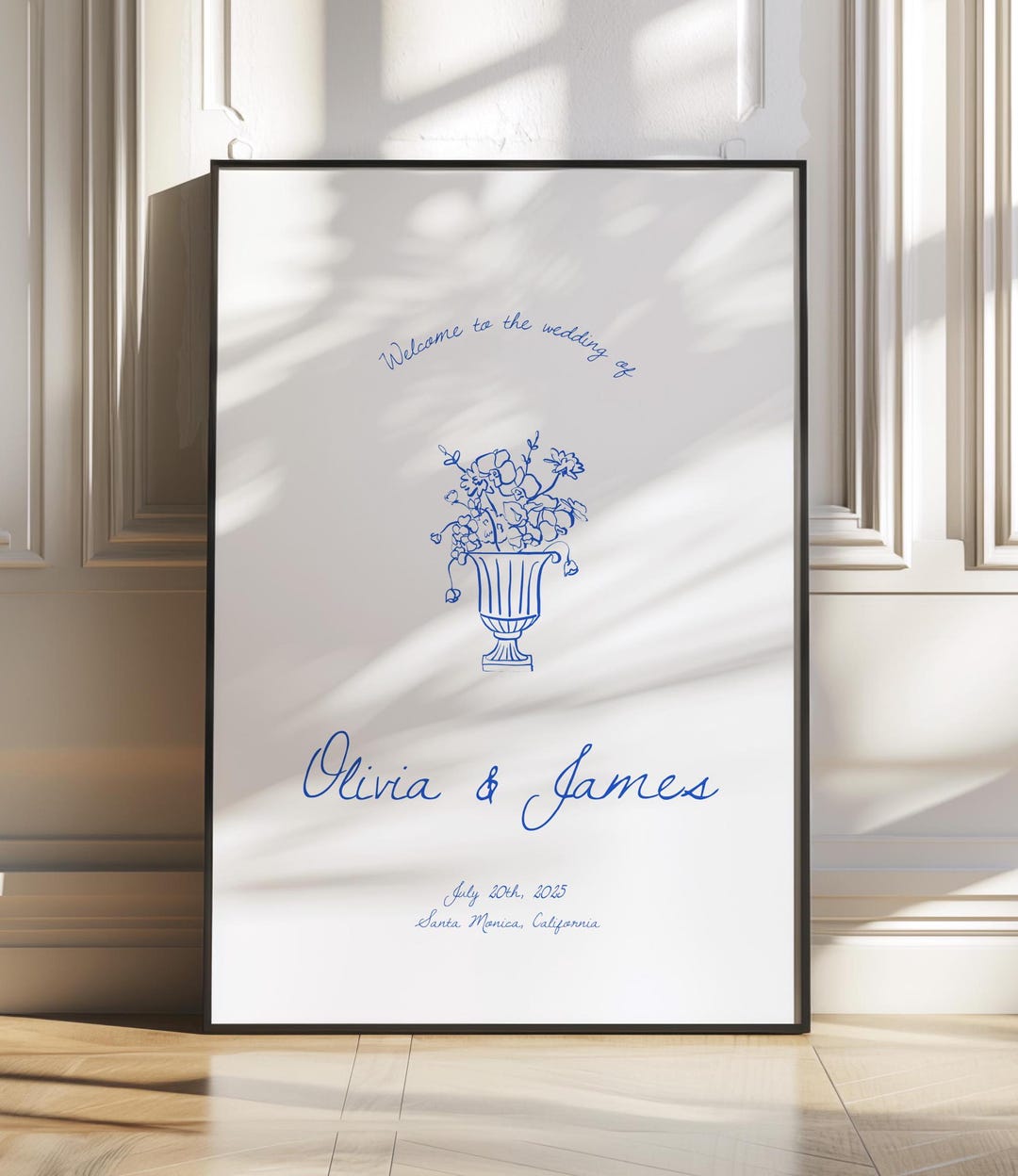 Modern Wedding Welcome Sign Template, Handwritten Welcome Sign Editable ...