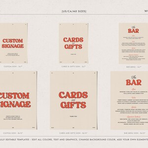 Modern Wedding Reception Bundle Templates, On The Day Wedding Bundle, Wedding Signage, Retro Wedding Day Bundle, Handwritten Wedding, W09 bild 6