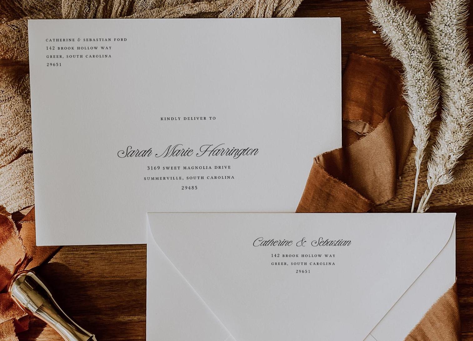 Envelope Addressing Template, Modern Printable Envelope Address ...