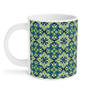 Moroccan Mozaic Tiles Coffee Mug #2 (World Tiles Collection) - Hand Painted Traditional Tiles - 3 sizes available