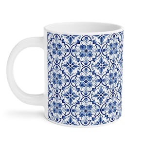 Portuguese Tiles (Blue & White Azulejos) Coffee Mug #1 (World Tiles Collection) - Hand Painted Traditional Tiles - 3 sizes available