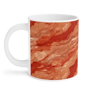 Red Travertino Rosso Marble Coffee Mug - Earth Stones Collection - 3 sizes available