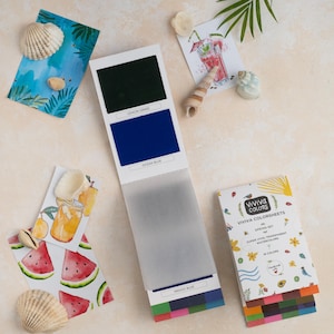 Viviva Travel-Friendly, Portable, 16 Handmade Spring Watercolor Sheets
