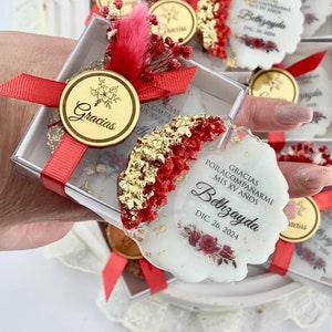 Custom Red Sweet 16 Party Magnet Favors, Quinceanera Favors, Butterfly Party Favors, Personalized Gift, Mis Quince Favors,Butterfly Birthday