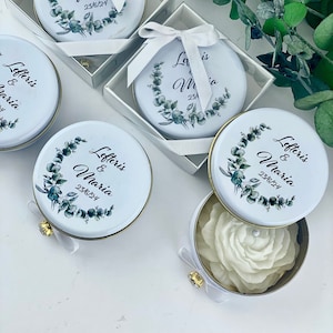 Elegante Hochzeitskerze Pfingstrose Gastgeschenke, Brautparty Gastgeschenk, Babypartykerze, Kerze-Gastgeschenke, Blumenkerzengeschenke, einzigartige Kerze