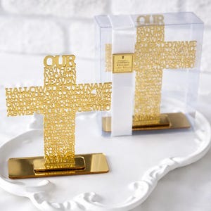 Kreuz des Vaters – Personalisiertes Taufgeschenk für Gastgeschenke zur Taufe, Vater unser, Erstkommunion