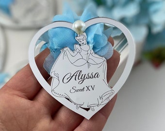 Recuerdos personalizados para Quinceañera: Vestido de baile, Regalos para los dulces 16