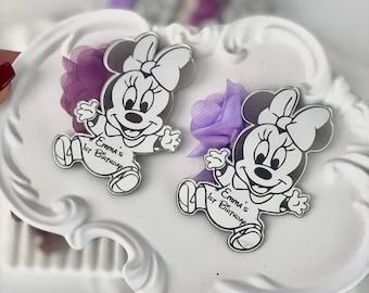Minnie Mouse Favor Magnets – Personalized  Baby Shower & 1st Birthday Gifts