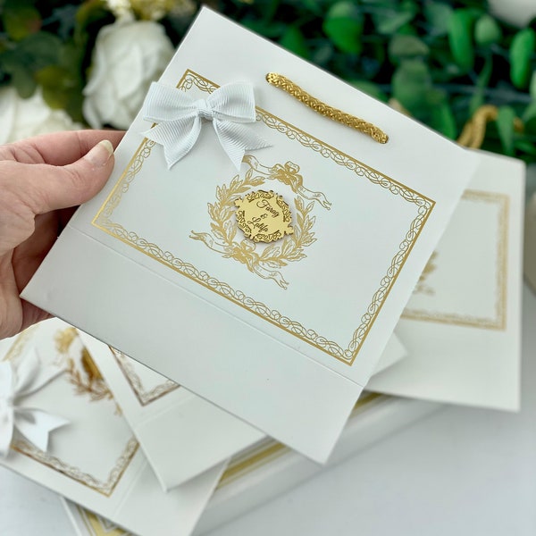 Personalized Luxury Wedding Gift Bags ,Hotel Welcome Bags, Elegant Wedding Welcome Bags, Wedding Favor Bags For Guests, Bridal Gift Bags