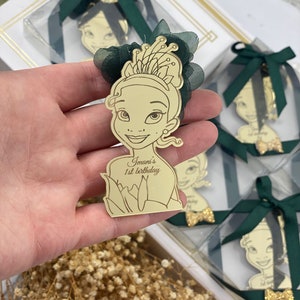 Personalized Princess Tiana, First Birthday Favors, Disney Princess Tiana Decoration, Party Favors, Tiana Gifts for Guest, Tiana magnet
