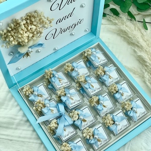 Personalized Wedding Chocolates – Floral Engagement Favors for Guests image 4