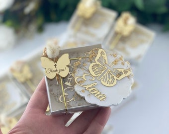 Luxury Unique Butterfly Baptism Gift, Baptism Butterfly Gift, Baptism Gift Girl, Christening Gift, First Communion Gift, Baptism Favor Girl