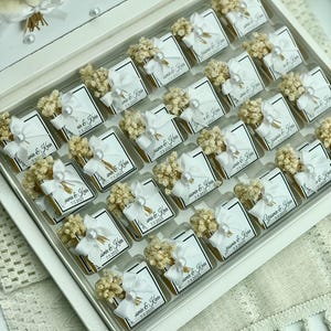 Personalized Wedding Chocolates – Floral Engagement Favors for Guests image 15