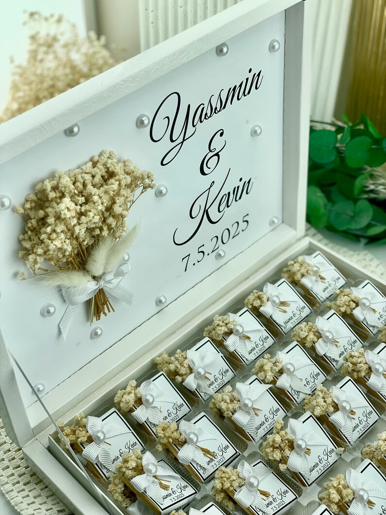 Personalized Wedding Chocolates – Floral Engagement Favors for Guests image 13
