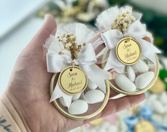 Personalized Wedding Candy Favor – Almond Dragee Gift for Guests
