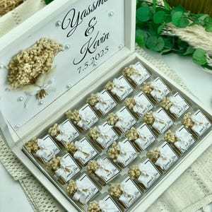 Personalized Wedding Chocolates – Floral Engagement Favors for Guests image 14