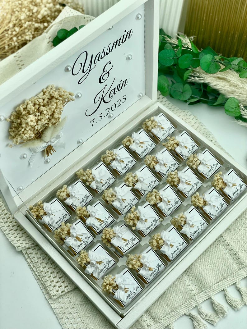 Personalized Wedding Chocolates – Floral Engagement Favors for Guests image 14