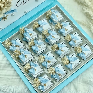 Personalized Wedding Chocolates – Floral Engagement Favors for Guests image 11