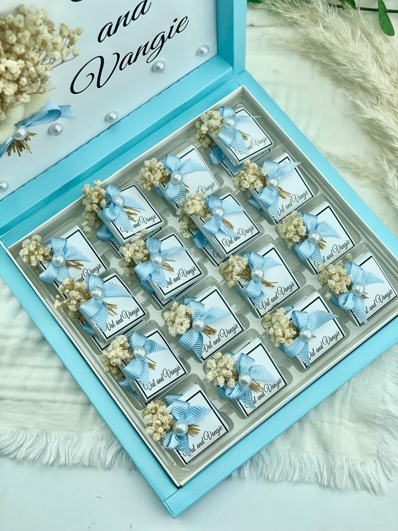 Personalized Wedding Chocolates – Floral Engagement Favors for Guests image 11