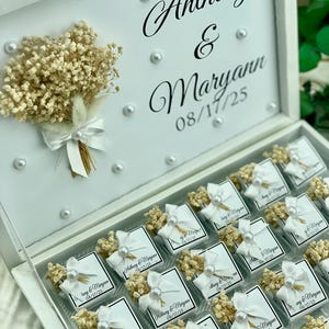 Personalized Wedding Chocolates – Floral Engagement Favors for Guests image 3
