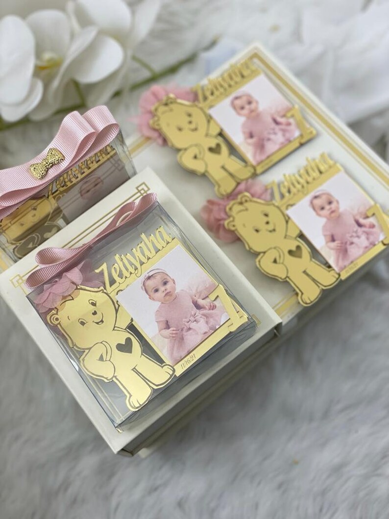 Personalized Gold Care Bear Photo Frame First Etsy