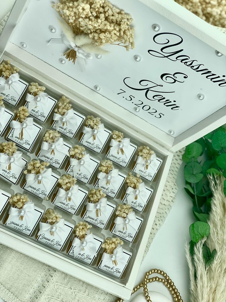 Personalized Wedding Chocolates – Floral Engagement Favors for Guests image 16
