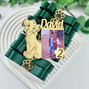 Personalized Lion King Photo Frames Magnet: Safari Birthday Party Favors