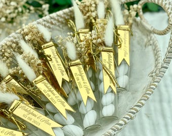 Almond Candy Glass Jar Favors: Wedding, Shower, Engagement Dragee Gifts