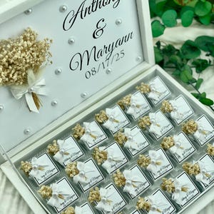 Personalized Wedding Chocolates – Floral Engagement Favors for Guests image 1