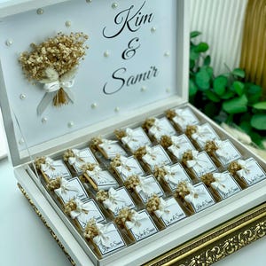 Personalized Wedding Chocolates – Floral Engagement Favors for Guests image 18